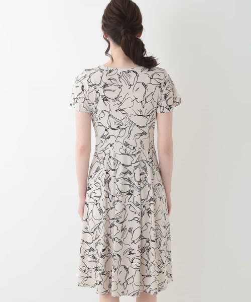 セール 洗濯機で洗える アートプリントワンピース オフオン Ofuon Magaseek