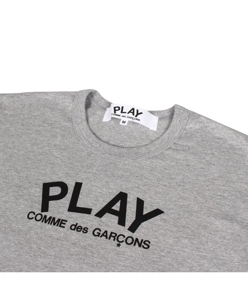 クーポン プレイ コムデギャルソン Play Comme Des Garcons Tシャツ 半袖 メンズ Play Logo Tee グレー T 12 6 コムデギャルソン Commedesgarcons Magaseek