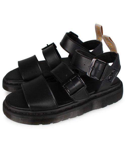 クーポン開催中 ドクターマーチン Dr Martens サンダル ストラップサンダル ヴィーガン グリフォン メンズ レディース 厚底 Vegan Gryphon ブラック 黒 ドクターマーチン Dr Martens Magaseek