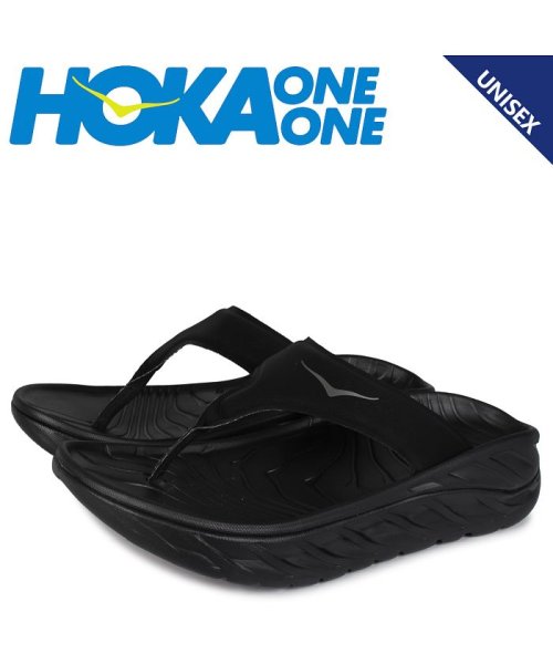 ホカオネオネ Hokaoneone Hoka One One ホカオネオネ オラ リカバリー フリップ トングサンダル メンズ レディース 厚底 Ora Recovery Flip ブラック 黒 Magaseek