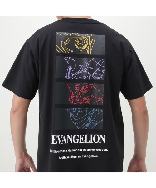 Evangelion エヴァンゲリオン ボックスバックシルエット半袖tシャツ mh マックハウス メンズ Mac House Men Magaseek