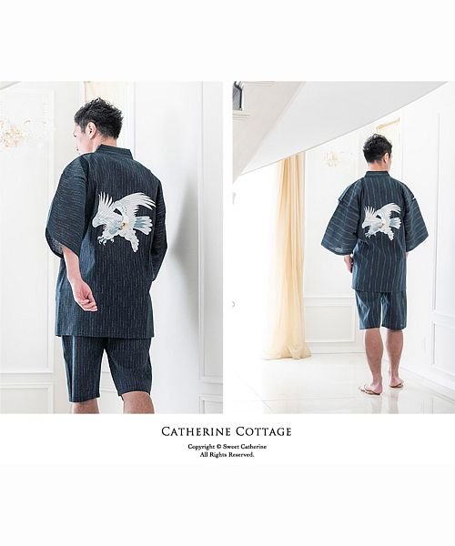 Catherine Cottage(キャサリンコテージ)/メンズ　しじら織バック刺繍甚平/img19