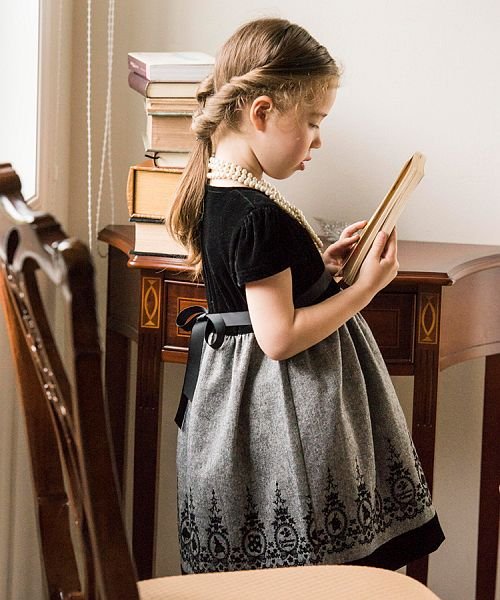 アリスのフロッキープリントベロアワンピース キャサリンコテージ Catherine Cottage Magaseek