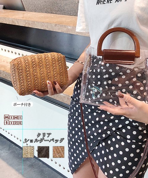 セール クリアバッグ サマー 3way ミニバッグ ミニトート ショルダー レディース 肩掛け お洒落 可愛い 夏 コンパクト ミニミニストア Miniministore Magaseek