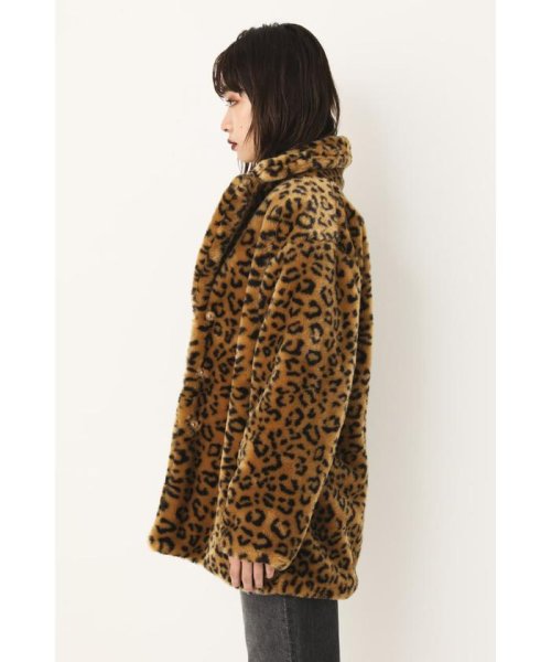 LAGUA GEM(ラグアジェム)/LEOPARD FAKE FUR COAT/img03