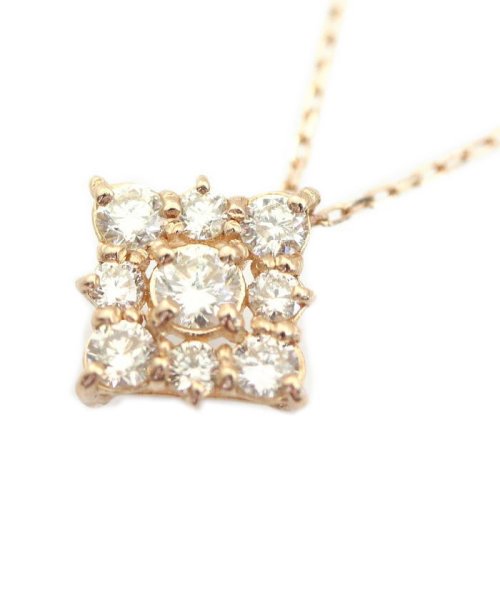 JEWELRY SELECTION(ジュエリーセレクション)/K18PG 天然ダイヤモンド 計0.2ct デザインネックレス/img02