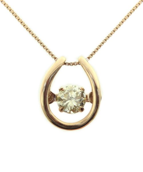 JEWELRY SELECTION(ジュエリーセレクション)/K18PG 天然ダイヤモンド 0.15ct 馬蹄ダンシング ネックレス/img01