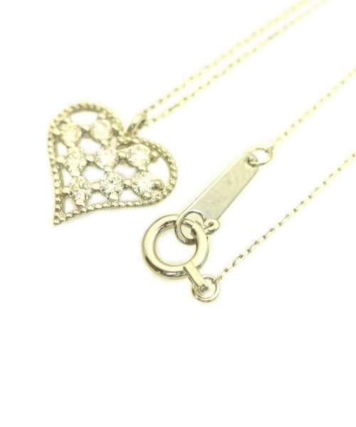 JEWELRY SELECTION(ジュエリーセレクション)/PT 天然ダイヤモンド 計0.2ct ハート プラチナネックレス/img03