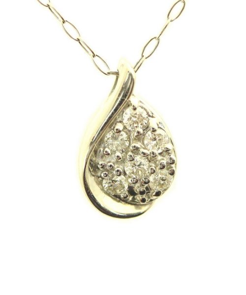 JEWELRY SELECTION(ジュエリーセレクション)/PT 天然ダイヤモンド 計0.1ct ドロップ プラチナネックレス/img01