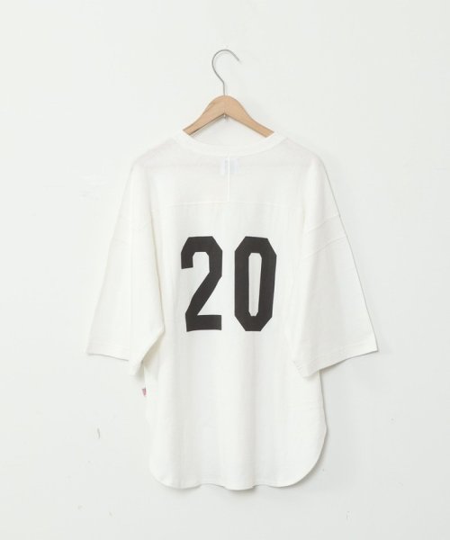 coen(coen)/【WEB限定カラー】USAコットンナンバーTシャツ（プリントTシャツ/バックデザイントップス/フットボールTシャツ）#/img27