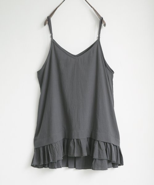 セール 裾フリルコットンキャミソール オシャレウォーカー Osharewalker Magaseek