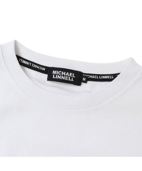 MICHAEL LINNELL(マイケルリンネル)/マイケルリンネル MICHAEL LINNELL Tシャツ 半袖 ロゴ カットソー メンズ レディース LOGO T SHIRT ブラック ホワイト 黒 白 M/img01