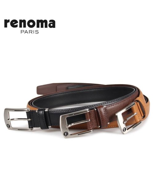 renoma(レノマ)/RENOMA レノマ ベルト レザーベルト メンズ 本革 LEATHER BELT ブラック ブラウン ダーク ブラウン 黒 RE－205082/img01