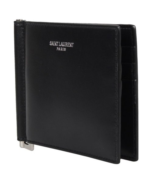 サンローラン パリ Saint Laurent Paris 財布 二つ折り マネークリップ メンズ Bill Clip Wallet ブラック 黒 サンローランパリ Saintlaurentparis Magaseek