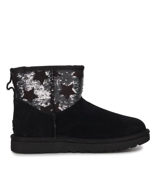 UGG(UGG)/UGG アグ ムートン ブーツ クラシック ミニ シークイン スターズ レディース CLASSIC MINI SEQUIN STARS ブラック グレー 黒 1/img03