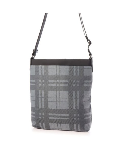 サック Sac チェックプリント ナイロン素材 ショルダーバッグ Sactave グレー サック Sac Magaseek