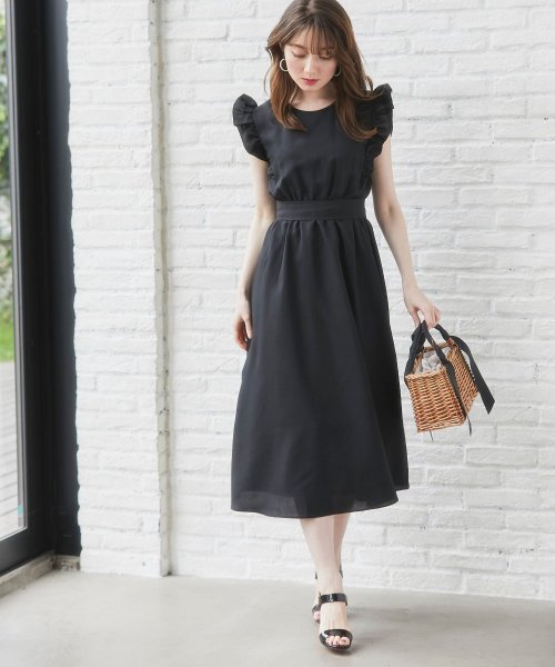 ウエストりぼん付き肩フリルノースリーブワンピース トッコクローゼット Tocco Closet Magaseek ウエストりぼん付き肩フリルノースリーブワンピース トッコクローゼット Tocco Closet Magaseek