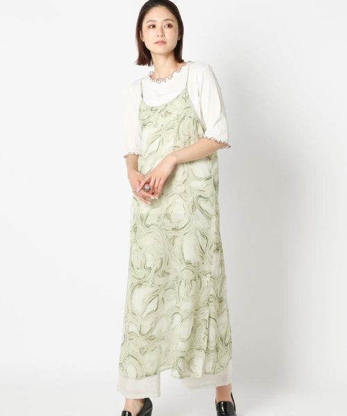 セール マーブルエアリーワンピース メローカットソーセット アンレリッシュ Unrelish Magaseek