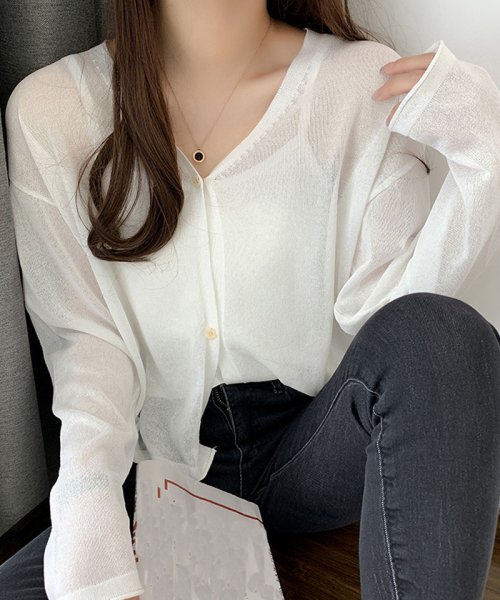 クーポン セール 30 Off サマーニット ニットカーディガン レディース カーディガン トップス 長袖 無地 日焼け防止 前開き 薄手 Uv対策 紫外線対策 体型カバー 冷房対策 ショッピングゴー Shoppinggo Magaseek