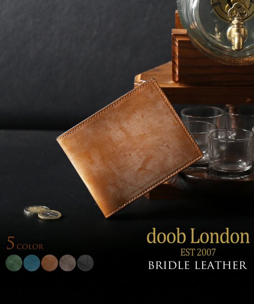 doob London(ドゥーブロンドン)/[doob London]ブライドルレザー本革折財布/img01