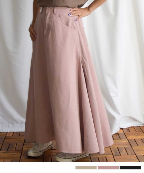 ARGO TOKYO(アルゴトウキョウ)/Cotton rayon side switching skirt 222044/img01