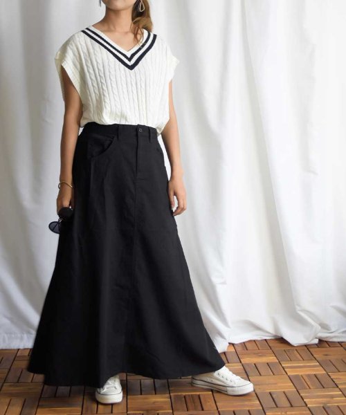 ARGO TOKYO(アルゴトウキョウ)/Cotton rayon side switching skirt 222044/img04