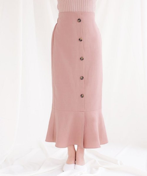 セール フロントボタンマーメイドスカート スカート ロング 春 春夏 ウエストゴム タイト ハイウエスト マキシ ロングスカート タイト スカート ジュリアブティック Julia Boutique Magaseek