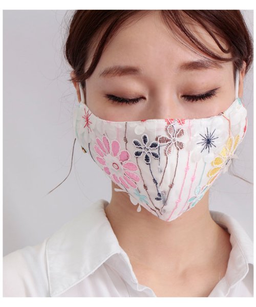 Sawa a la mode(サワアラモード)/花柄刺繍の美麗レースマスク/img14