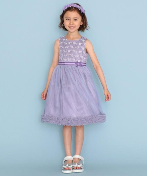 セール】【120－140cm】ボーダーレースドレス ワンピース(503376183  