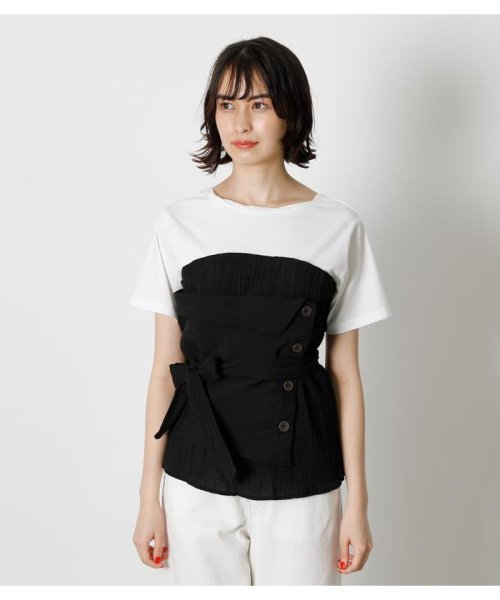 AZUL by moussy(アズールバイマウジー)/BUTTON COMBINATION TOP/img11