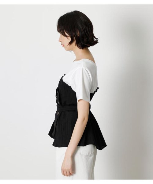AZUL by moussy(アズールバイマウジー)/BUTTON COMBINATION TOP/img12