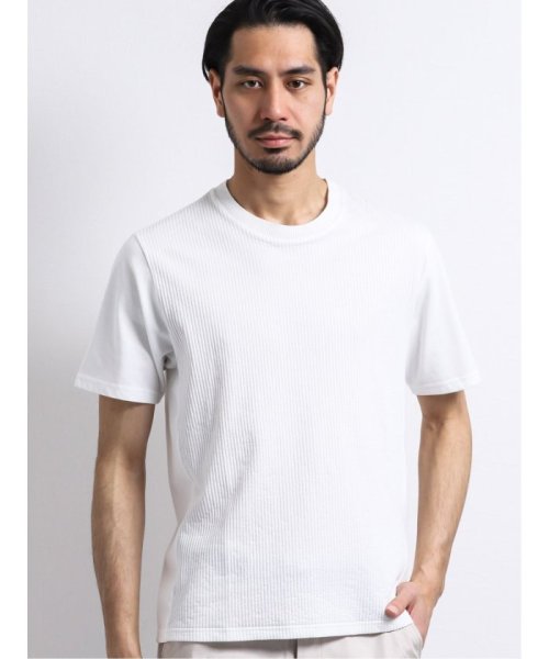TAKA-Q(タカキュー)/クールマックス/COOLMAX　ニットサッカークルーネック半袖Tシャツ/img01