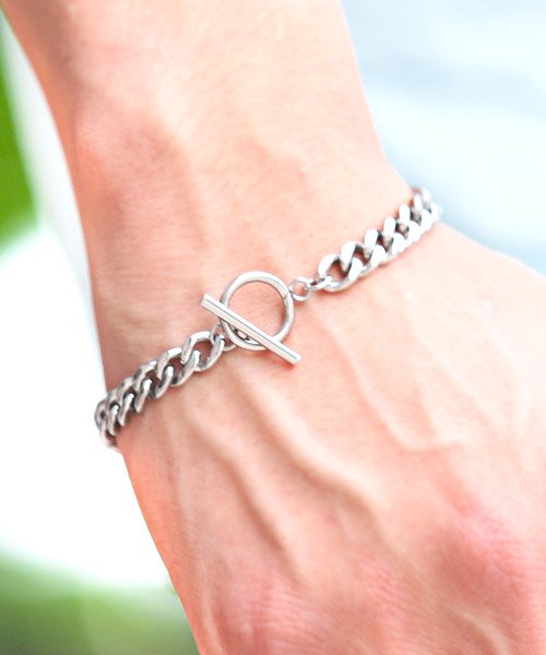セール ステンレスブレスレット ブレスレット メンズ チェーン ステンレス シルバー アクセサリー ラグスタイル Luxstyle Magaseek