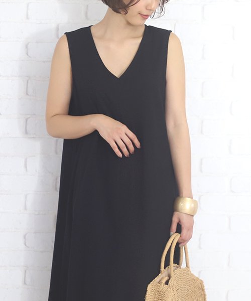 セール 56 Off ノースリーブ Aラインワンピース 夏 レディース ドレープ感 アミュレット Amulet Magaseek