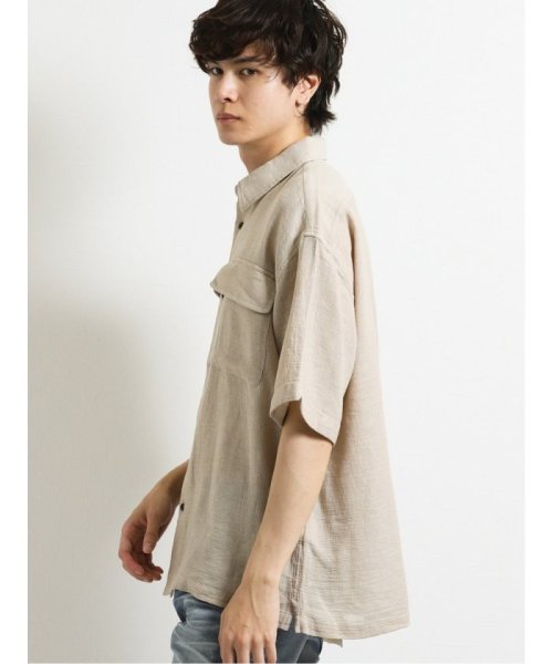semanticdesign(セマンティックデザイン)/綿麻フラップポケット レギュラーカラー半袖シャツ/img01