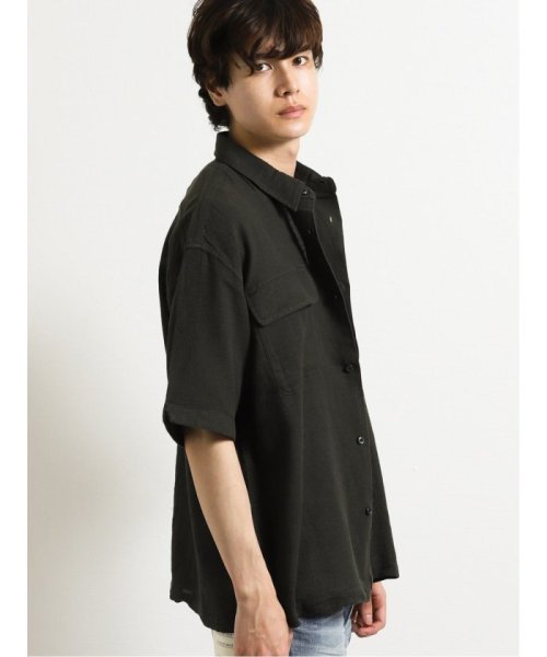 semanticdesign(セマンティックデザイン)/綿麻フラップポケット レギュラーカラー半袖シャツ/img04