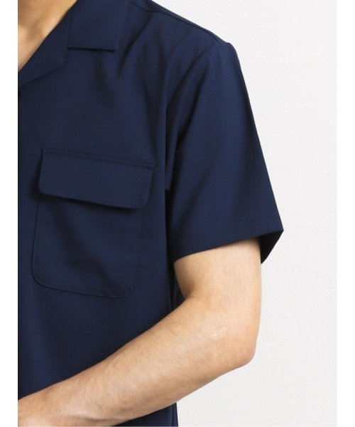 TAKA-Q(タカキュー)/接触冷感ストレッチ オープンカラー半袖シャツ/img04