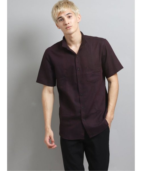 TAKA-Q(タカキュー)/ジオメトリックジャガード衿ワイヤー半袖シャツ/img01