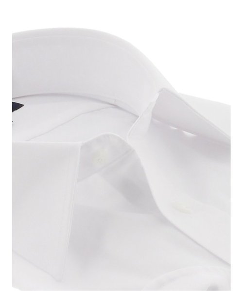 TAKA-Q(タカキュー)/【白無地】形態安定 吸水速乾 スリムフィット レギュラーカラー長袖シャツ/img01
