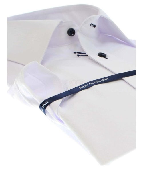 TAKA-Q(タカキュー)/ノーアイロンストレッチ スリムフィットワイドカラー半袖ニットシャツ/img02