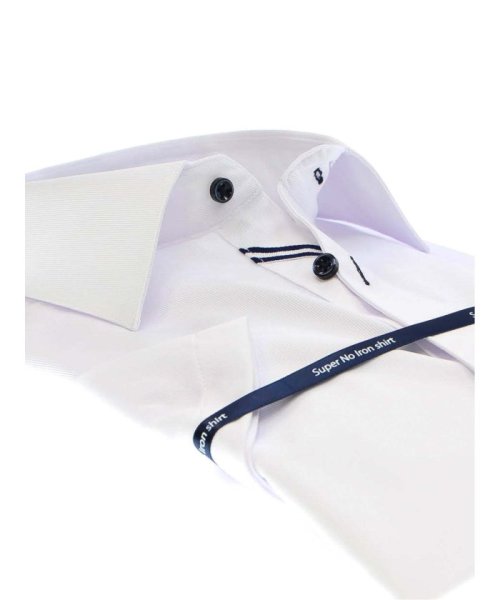 TAKA-Q(タカキュー)/ノーアイロンストレッチ スリムフィットワイドカラー半袖ニットシャツ/img03