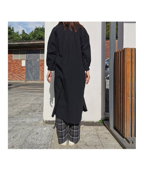 セール シャツワンピース ロングシャツ ゆるシャツ 長袖 ジーニューマーク Znewmark Magaseek