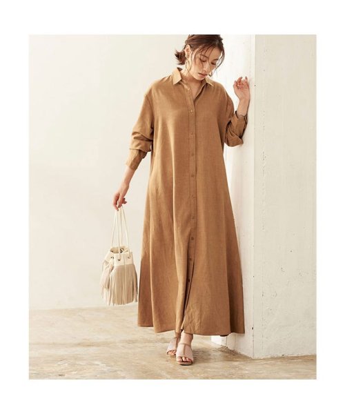 セール ユアーズ Ur S ロングシャツワンピース ブラウン ユアーズ Ur S Magaseek