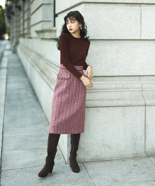 セール 70 Off ツイードタイトスカート トランテアン ソン ドゥ モード 31 Sons De Mode Magaseek