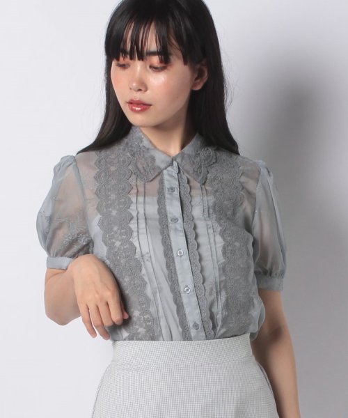 セール イング Ingni シアーレース刺繍 ブラウス Magaseek