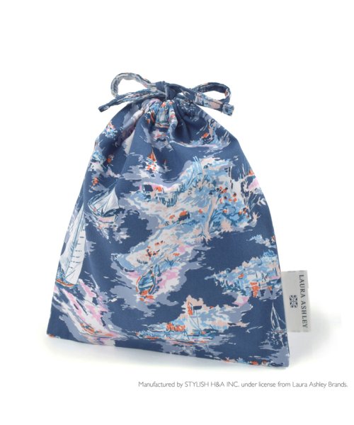 Laura Ashley 巾着 新登場 中 Riviera マチ無し給食袋
