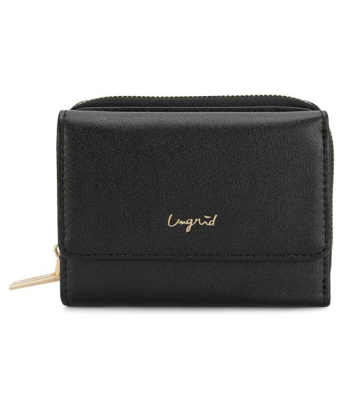 Ungrid(アングリッド)/アングリッド Ungrid 財布 ミニ財布 レディース ラウンドファスナー SMOOTH MINI WALLET ブラック ベージュ キャメル 黒 UNG－50/img11