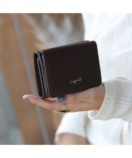 Ungrid(アングリッド)/アングリッド Ungrid 財布 ミニ財布 三つ折り レディース TRI－FOLD MINI WALLET ブラック グレー ネイビー オーク オリーブ キャメ/img18