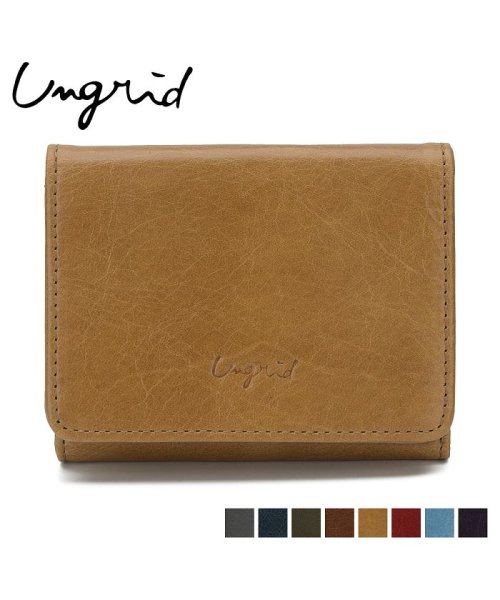 Ungrid(アングリッド)/アングリッド Ungrid 財布 ミニ財布 三つ折り レディース TRI－FOLD MINI WALLET グレー ネイビー カーキ ブラウン キャメル レッド/img18