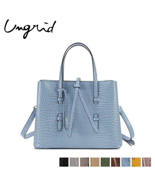 Ungrid(アングリッド)/アングリッド Ungrid バッグ トートバッグ ハンドバッグ ショルダー レディース 2WAY CROCODILE STRING FLAP HANDBAG ブ/img15